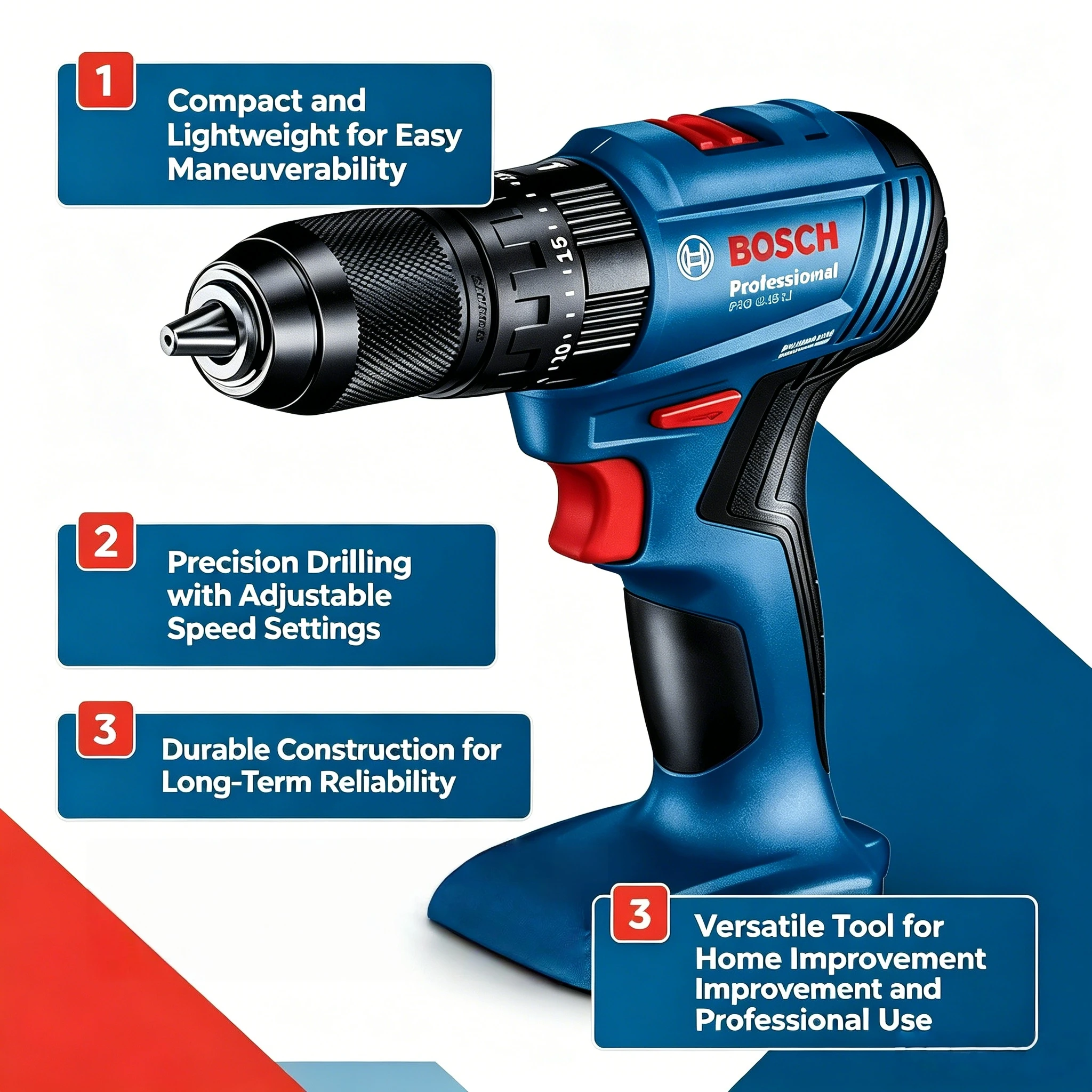 สว่านกระแทกไร้สายแบบมอเตอร์ไร้ - Bosch Drill Gsb 18V บทวิจารณ์และราคา