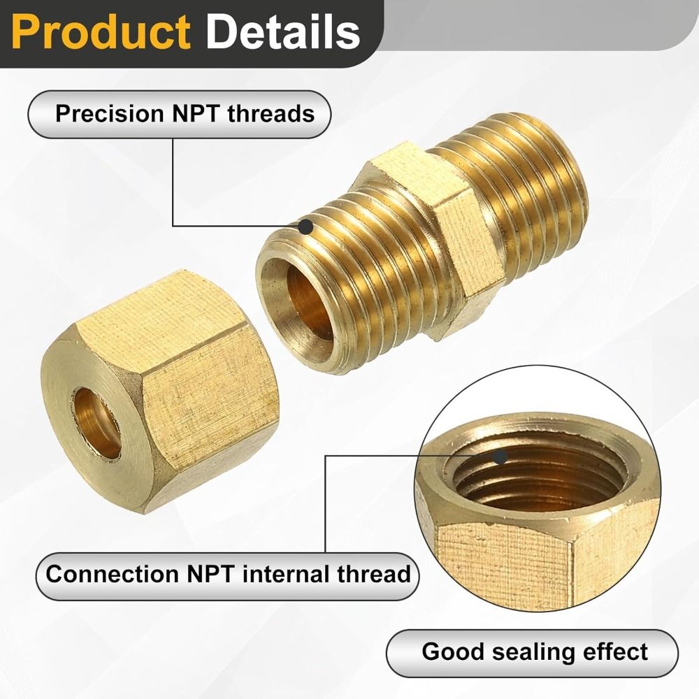 ข้อต่อท่อทองเหลืองแบบอัด ขนาด  - Compression Fitting Brass บทวิจารณ์และราคา
